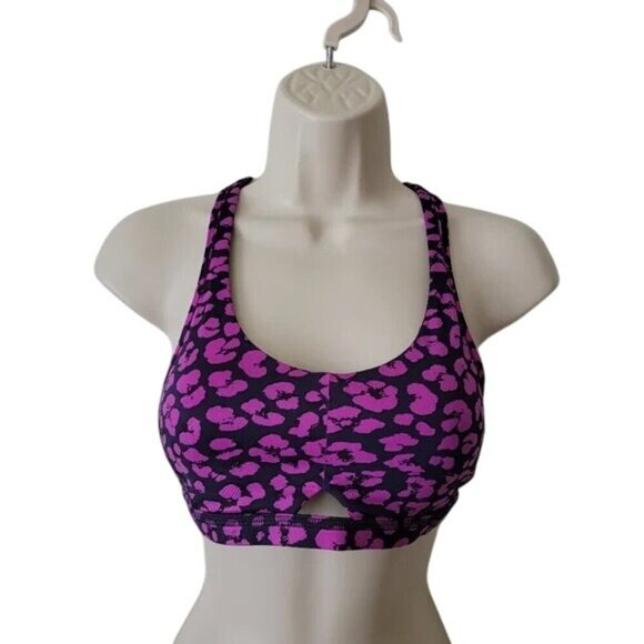 Lululemon Free to Be Purple Cheetah Print Sports Bra - Picture 4 of 7
